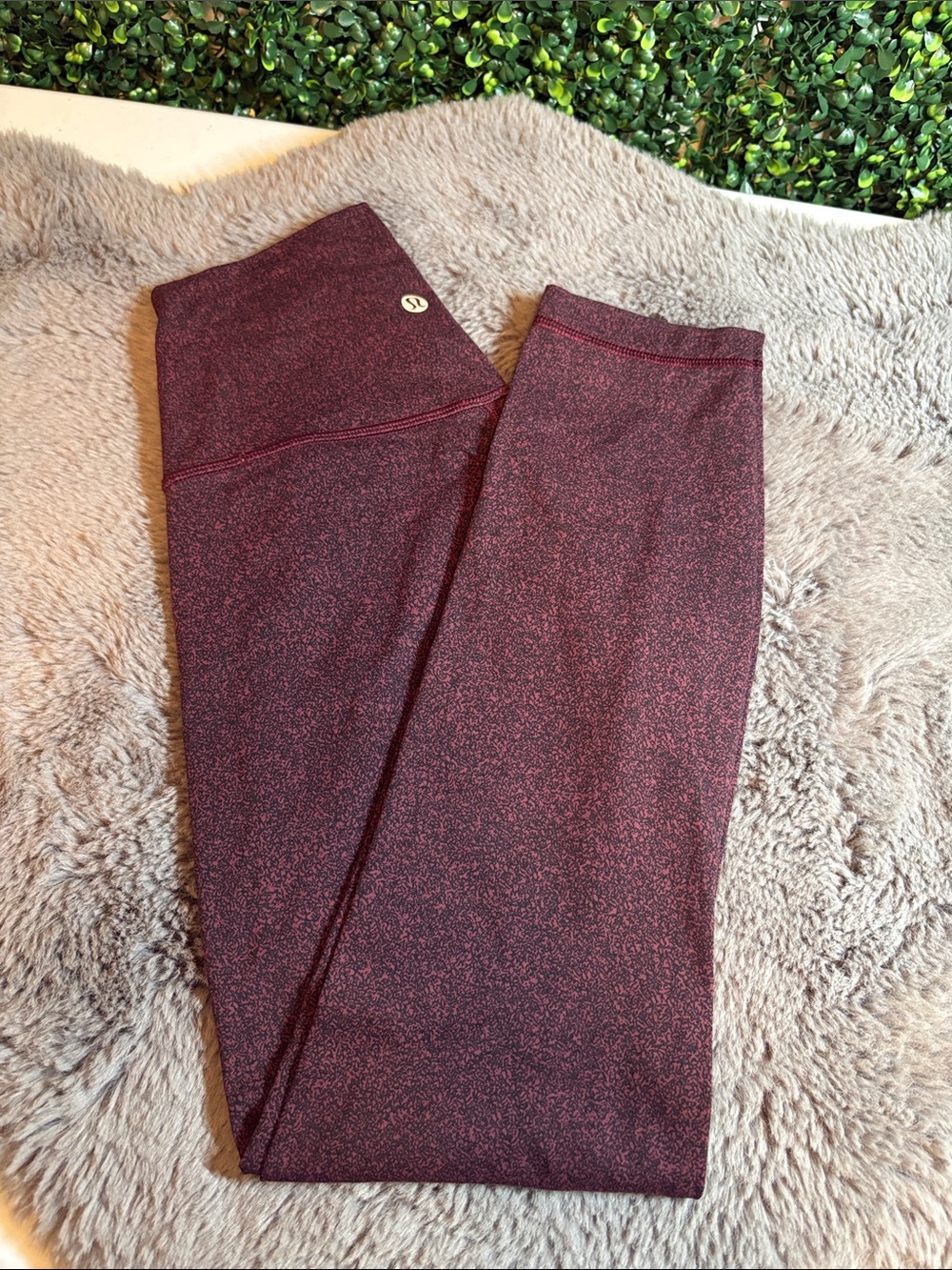 lululemon athletica Marled Burgundy Align Leggings Size 4